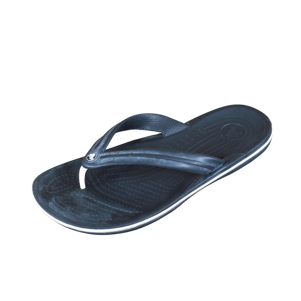 Crocs Crocband Unisex Flip Flop Sandal Size M8 W10 Beach Pool Black White